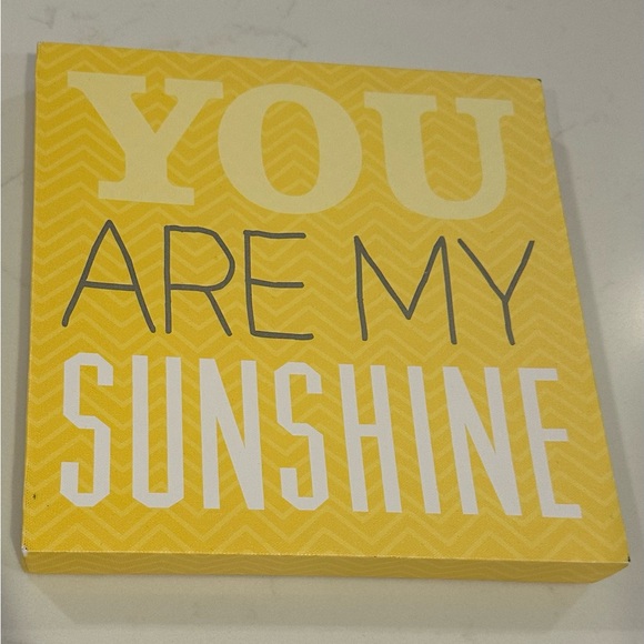 Other - Yellow 'You Are My Sunshine' Wall Art